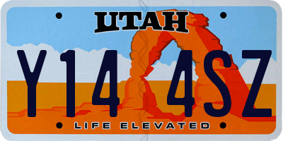 UT license plate Y144SZ