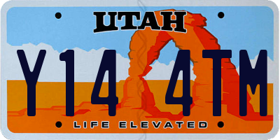 UT license plate Y144TM