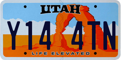UT license plate Y144TN