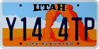 UT license plate Y144TP