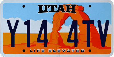 UT license plate Y144TV