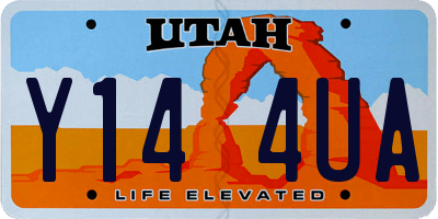UT license plate Y144UA
