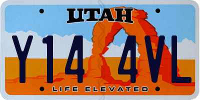 UT license plate Y144VL