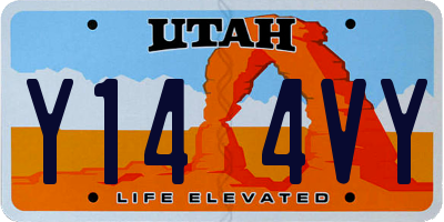 UT license plate Y144VY
