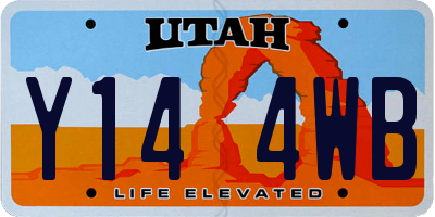 UT license plate Y144WB