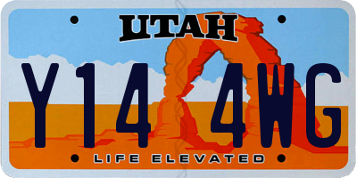 UT license plate Y144WG