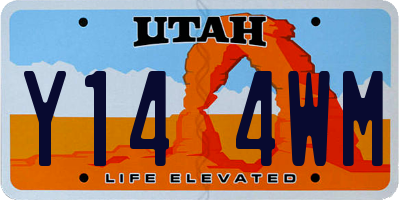 UT license plate Y144WM
