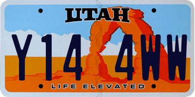 UT license plate Y144WW