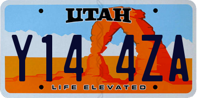 UT license plate Y144ZA