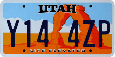 UT license plate Y144ZP
