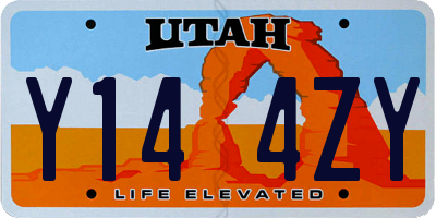 UT license plate Y144ZY