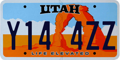 UT license plate Y144ZZ