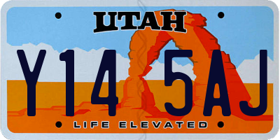 UT license plate Y145AJ