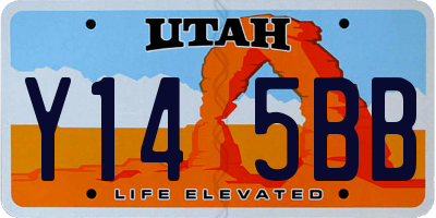 UT license plate Y145BB