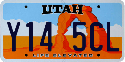 UT license plate Y145CL