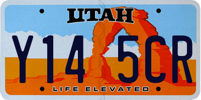 UT license plate Y145CR