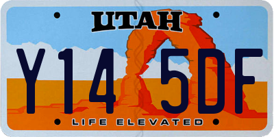 UT license plate Y145DF
