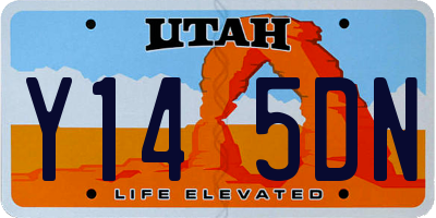 UT license plate Y145DN
