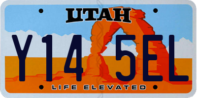 UT license plate Y145EL