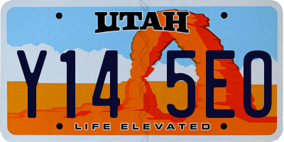UT license plate Y145EO