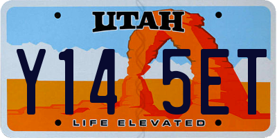 UT license plate Y145ET