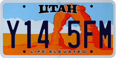 UT license plate Y145FM