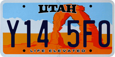 UT license plate Y145FO