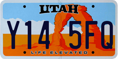 UT license plate Y145FQ