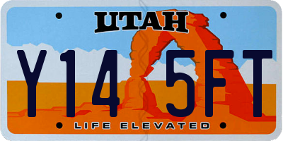 UT license plate Y145FT