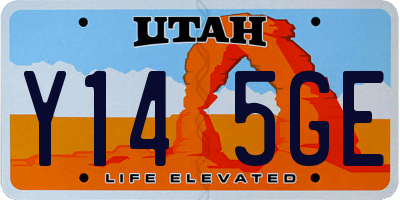 UT license plate Y145GE