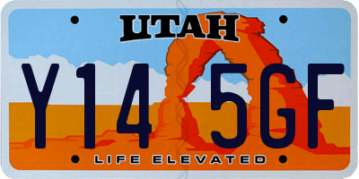 UT license plate Y145GF