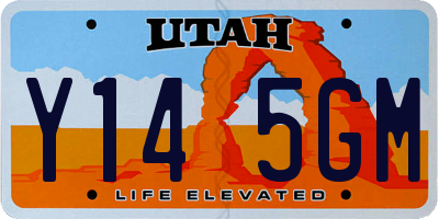 UT license plate Y145GM