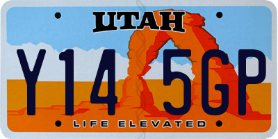 UT license plate Y145GP