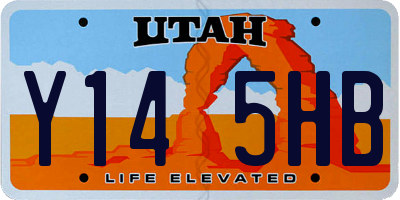 UT license plate Y145HB
