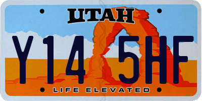 UT license plate Y145HF