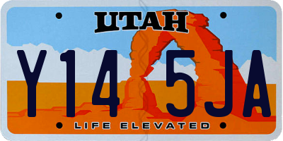 UT license plate Y145JA