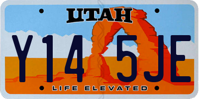 UT license plate Y145JE