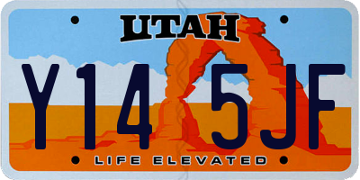UT license plate Y145JF