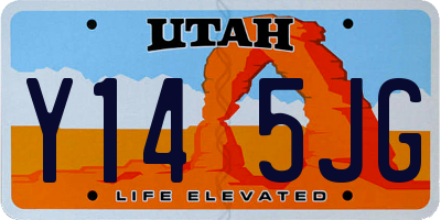 UT license plate Y145JG
