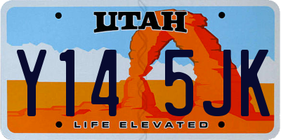 UT license plate Y145JK