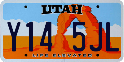 UT license plate Y145JL
