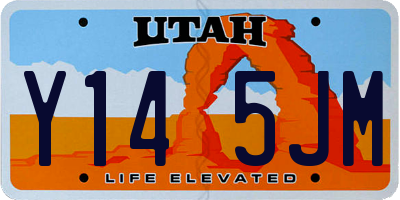 UT license plate Y145JM