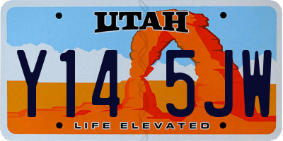 UT license plate Y145JW