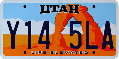 UT license plate Y145LA
