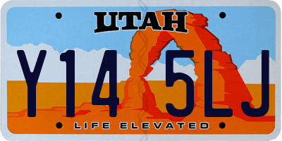 UT license plate Y145LJ