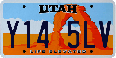 UT license plate Y145LV