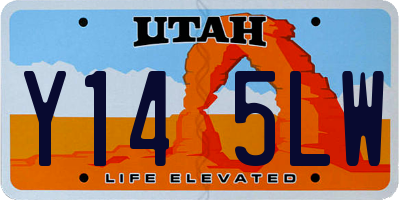UT license plate Y145LW