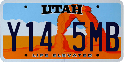 UT license plate Y145MB