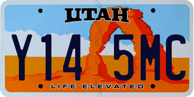 UT license plate Y145MC
