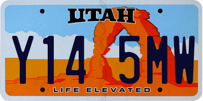 UT license plate Y145MW
